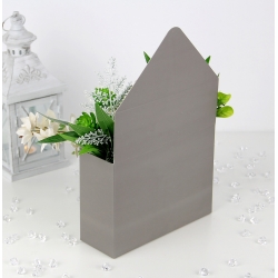 BUKIET w szarej KOPERCIE na prezent MIX kwiatów